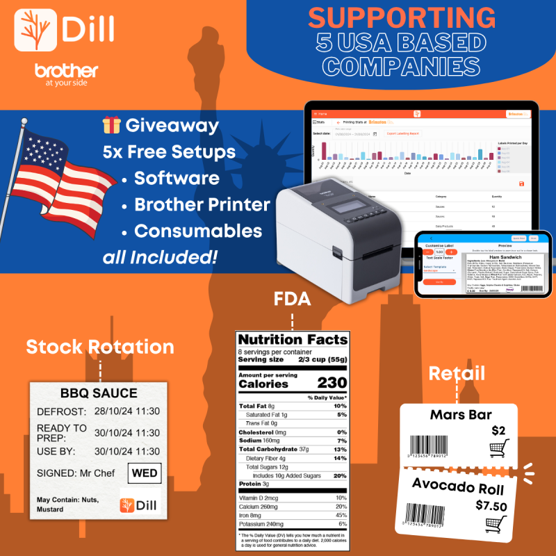 Dill Brother USA Campaign - Sponsoring 5 smart labeling setups